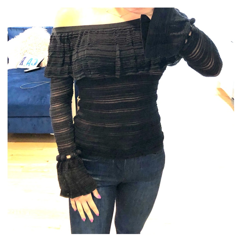 Intermix ruffle off the shoulder top